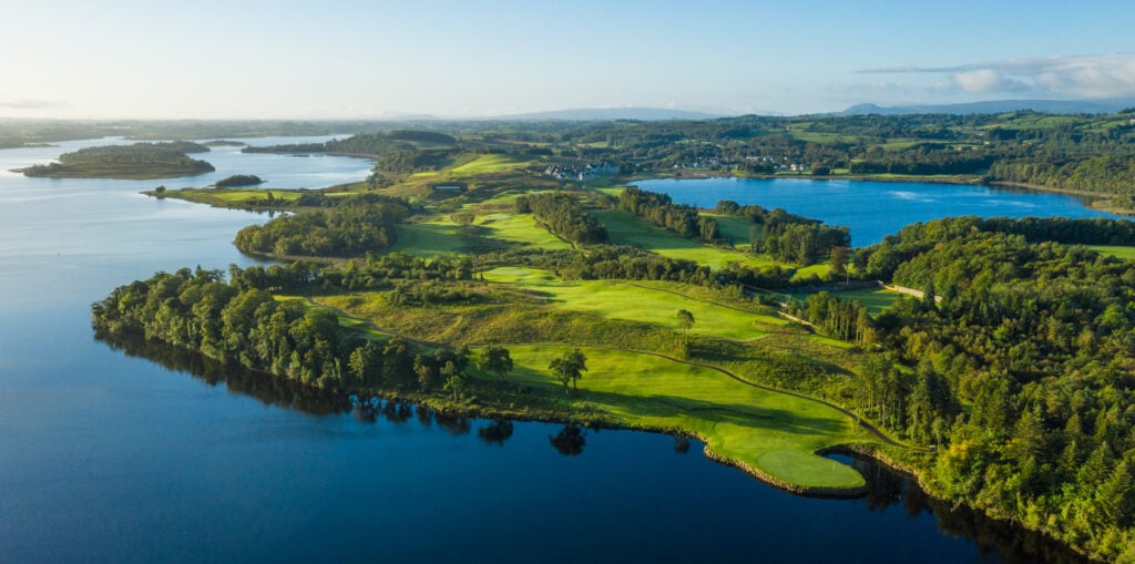 The signature hole on the Faldo Course is the 10th, with its green on a promontory | Source: Supplied