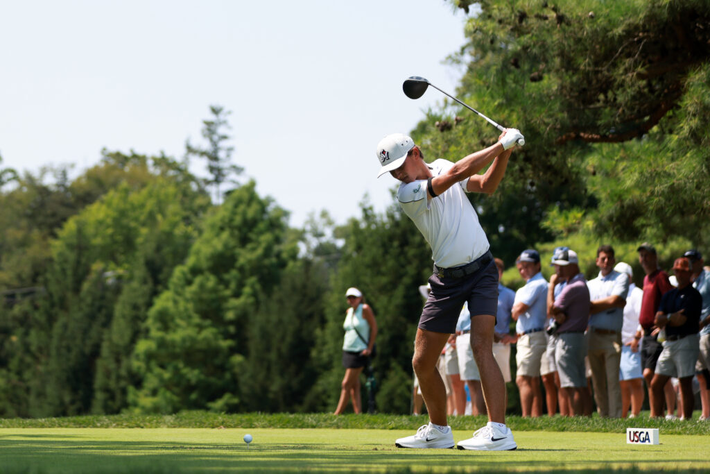 Miles Russell at the U.S. Amateur Championship at Merion Golf Club | Source: Isaiah Vazquez/Getty Images