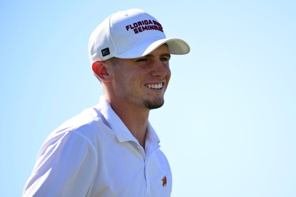 Tyler Weaver at the World Wide Technology Championship 2025 | Source: Orlando Ramirez/Getty Images