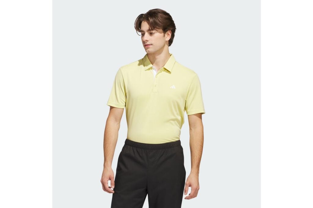 The adidas Drive Heather Polo Shirt | Source: adidas
